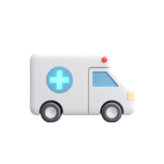 Vibrant isolated ambulance icon on transparent design digital content graphic environment