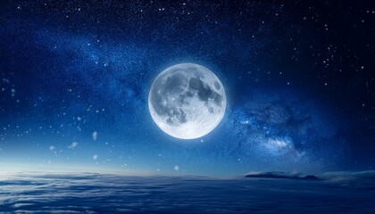 Fototapeta premium night sky and moon