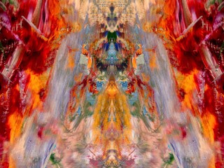 Naklejka premium Abstract art background . Hand painting artwork on canvas .