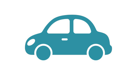 Obraz premium Stylized teal vehicle illustration evoking transportation and movement theme