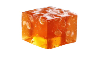 Agar cube background isolated on a Transparent background, PNG file.