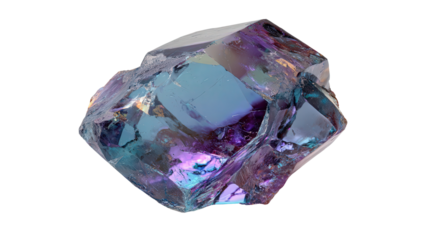 Alexandrite crystal background isolated on a Transparent background, PNG file.
