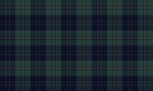 Seamless plaid fabric pattern, blue, green, orange for designing clothes, skirts, pants, adding charm to every look, both casual and fashionable.