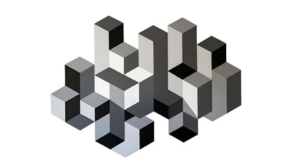 Obraz premium Geometric abstract cubes illustration