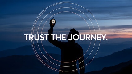 Inspiring journey with compass guiding through twilight mountains, perfect for adventure blogs, travel promotions, and motivational content about finding your way