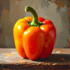 Vibrant bell pepper still life