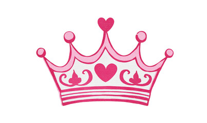 Pink Princess Crown With Hearts