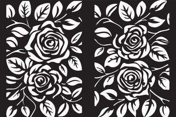 Rose Floral Laser Cut Panel Bundle