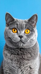 Close-up of a gray cat