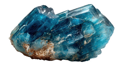 Apatite crystal background isolated on a Transparent background, PNG file.