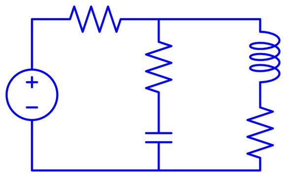 AC Electrical Circuit with Voltage Source and Components