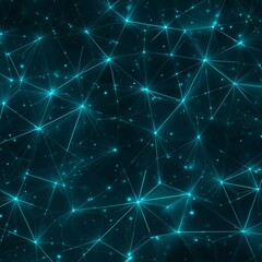 Abstract Network Background with Glowing Lines and Nodes