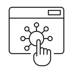 AI Dashboard Interaction Editable Stroke Icon