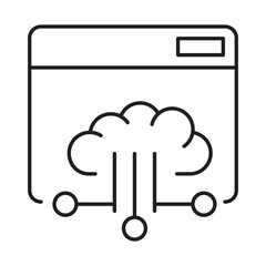 Cloud AI Integration Editable Stroke Icon