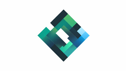 Obraz premium Abstract geometric cube logo element template vector illustration concept for technology business design