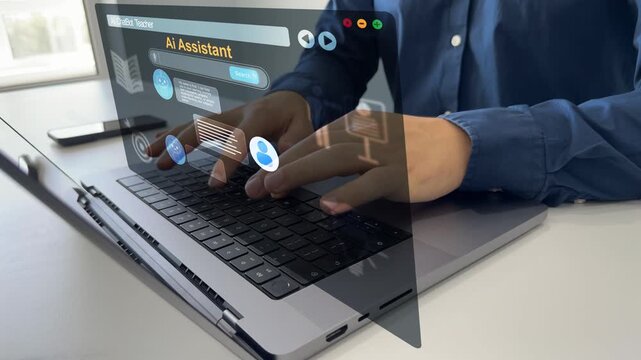 Online education with Ai chatbot.Enhance learning with AI chatbot, providing personalized study assistance, instant answers, interactive tutorial, student guidance, making online education smarter.