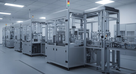 Automated industrial machinery in a clean facility