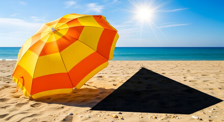 Beach umbrella sunlight summer day