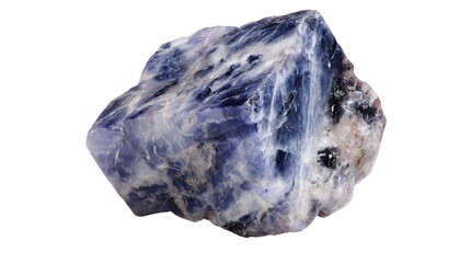 Blue john crystal background isolated on a Transparent background, PNG file.