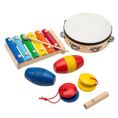 Assortment of Colorful Children's Musical Instruments