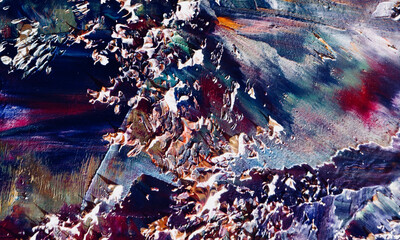 Abstract art background . Hand painting artwork on canvas .