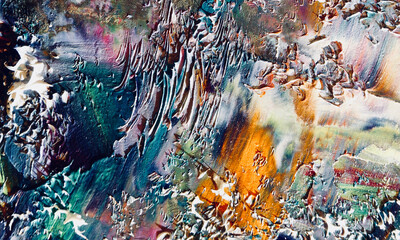 Abstract art background . Hand painting artwork on canvas .