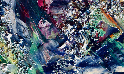 Abstract art background . Hand painting artwork on canvas .