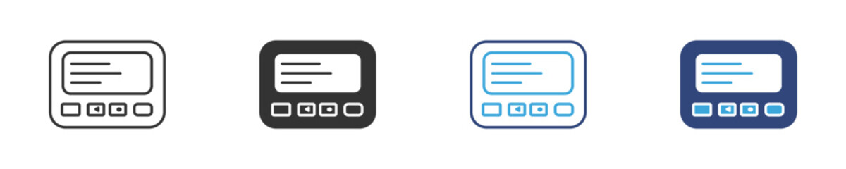 Pager icon set, vector illustration .