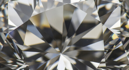 Close up of a sparkling diamond