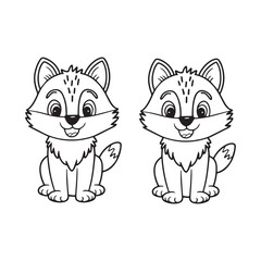 wolf animal cartoon for child