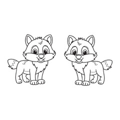 wolf animal cartoon for child