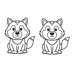 wolf animal cartoon for child
