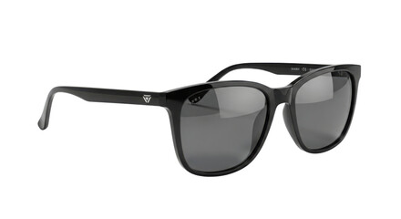 Black framed sunglasses with dark lenses isolated PNG with Transparent Background