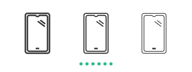 Smartphone icon. Thin line icon vector