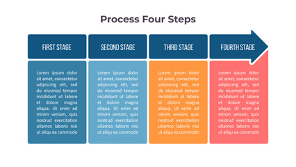 Business infographic template. Goal chart with four options, steps. Vector chart.