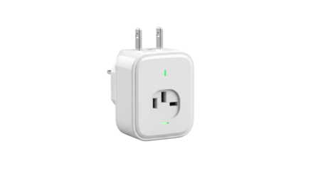 Smart plug adapter device for home automation isolated PNG with Transparent Background