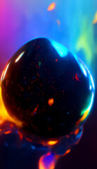 Orb of Light – Iridescent Depth and Symbolic Reflection, Gemstone, Conceptual, Abstract, Emotion, Strategy, Texture, Illumination
