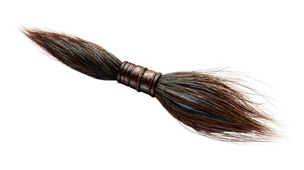 Calligraphy brush hair tuft background isolated on a Transparent background, PNG file.