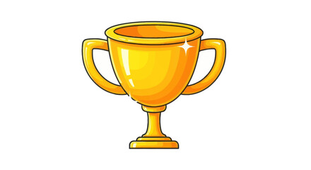 Golden Trophy Cup with Shiny Highlights Symbol of Victory and Achievement.