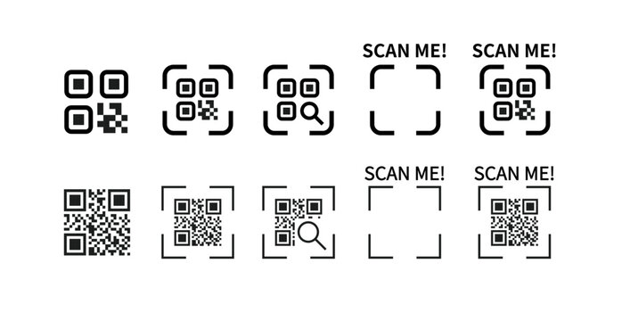 Icon to scan the QR code with your smartphone. "Scan me" icon