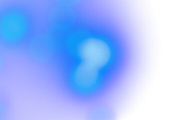 Blue glowing blur lights on transparent background. Abstract soft bokeh effect with smooth gradient, luminous circles and dreamy overlay texture.
