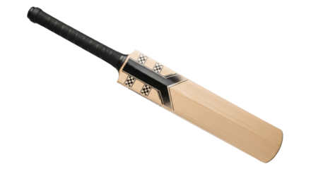 Wooden cricket bat with grip isolated PNG with Transparent Background
