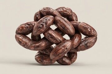 Obraz premium Creative arrangement of beans forms a Celtic-inspired knot design