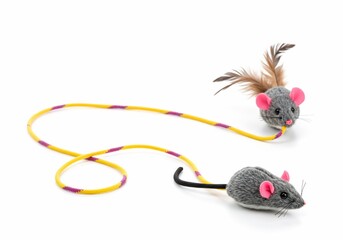 Cat Toys: Mouse with Feather and Rope