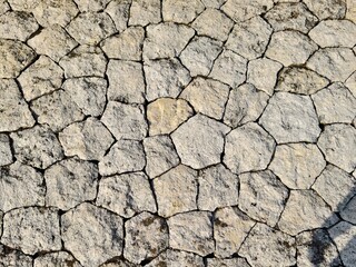 Irregular limestone wall used in the construction and architecture industry