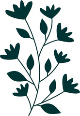 Wild Flower Silhouette