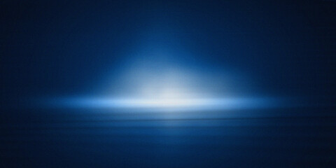Abstract Blue light in dark background.