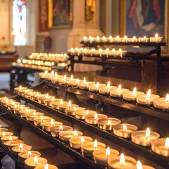 Candles in a church