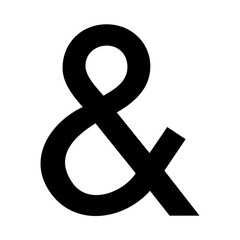 Ampersand symbol Mathematical. Vector image
