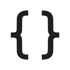 Braces symbol Mathematical. Vector image
